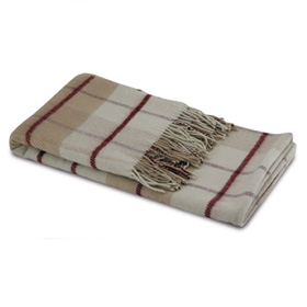MANTA BEIGE CUADROS