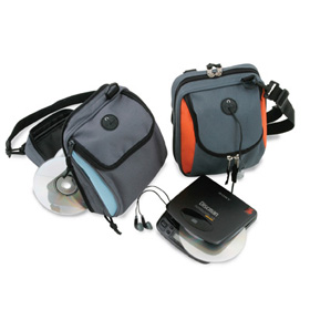 PORTA CD PLAYER GRIS/AZUL