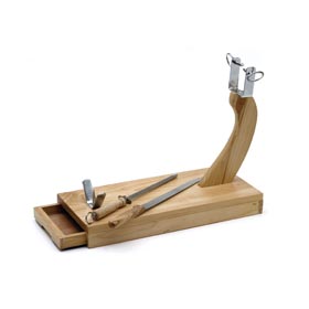 JAMONERO C/CUCHILLO Y AFILADOR
