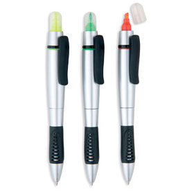 BOLIGRAFO CON MARCADOR AMARILL