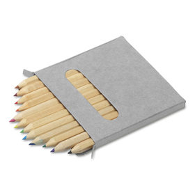 12 lápices cortos de color en caja de...
