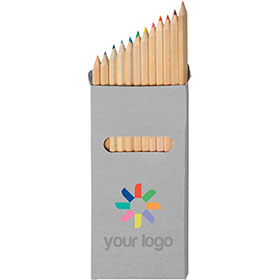 12 lápices largos de color en caja de...