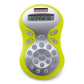 Vistosa calculadora con diseño de fan...