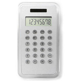 Calculadora con parte frontal de alum...