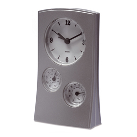 Reloj analógico de sobremesa con term...