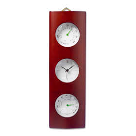 Reloj de columna con termómetro e hig...