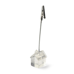Pinza portanotas Casa en soporte. 