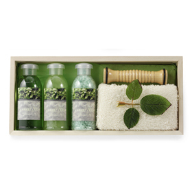 Set bienestar con sales de baño, gel ...