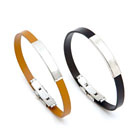 PULSERA CUERO MARRON