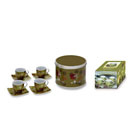 SET CAFE FLOR VERDE