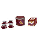 SET CAFE FLOR BURDEOS