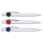 BOLIGRAFO ROUND SILVER AZUL