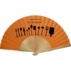Abanico de madera lacada