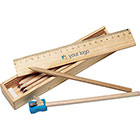 Estuche de madera con 12 lápices de c...