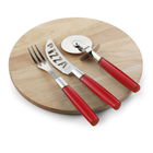 Tabla de madera para pizza con 3 uten...