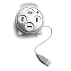 Hub USB 2.0 con 4 puertos. Cable 1 me...
