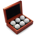Caja de madera con 6 pelotas de golf ...