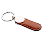 Llavero de piel con placa Gena