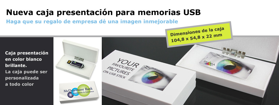 Nueva caja presentacion para memorias USB