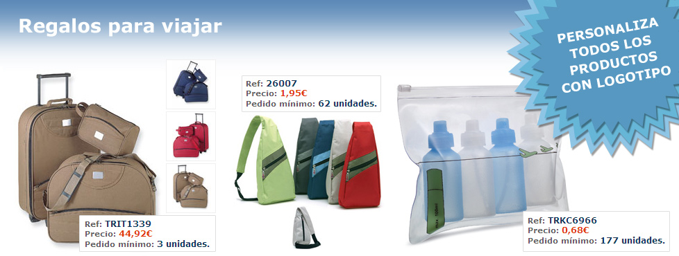 Artículos publicitarios, todo para viajar