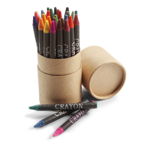Caixa com 30 lápis de cera. regalos promocionales