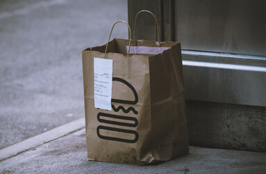 Bolsas de papel para comida a domicilio y take-away