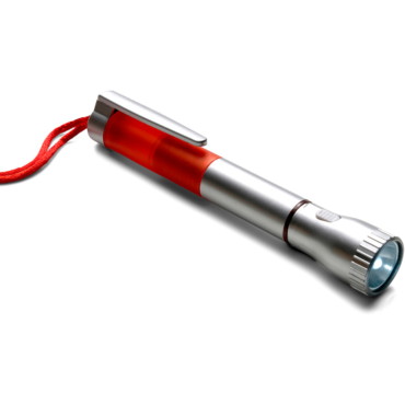 Esferográfica e lanterna de plástico ...