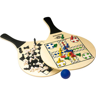 Conjunto de raquetes de praia com lud...