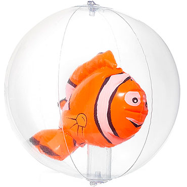 Bola de praia 3D insuflável em PVC transparente