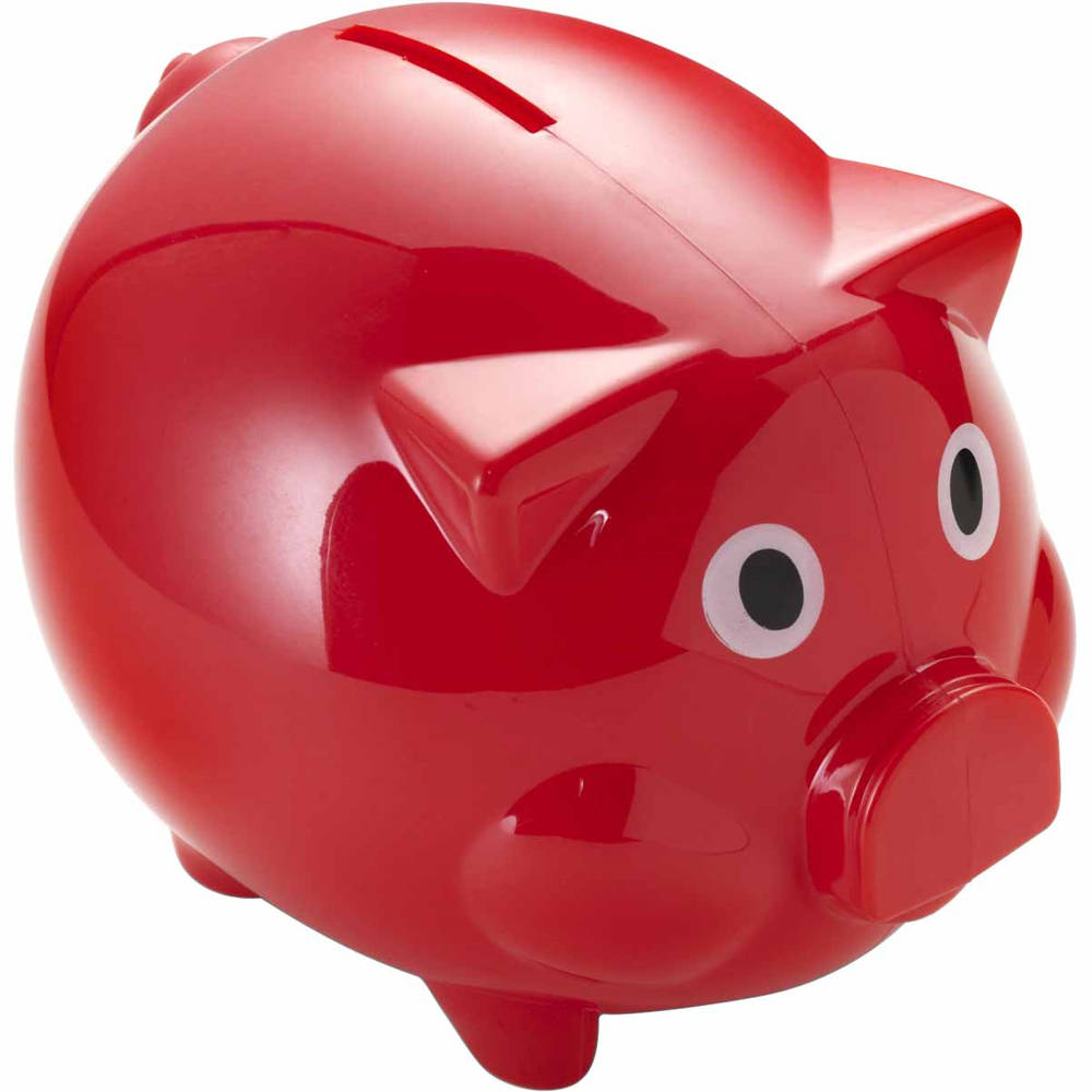Glossy Abs Plastic Piggy Bank Www Regaloempresas Red Glossy Abs Plastic Piggy Bank